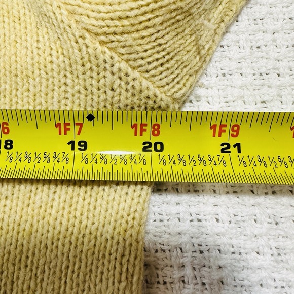 VTG Robert Bruce Men Yellow Crew Neck Long Sleeve Knit Sweater L USA Classic - Picture 10 of 13